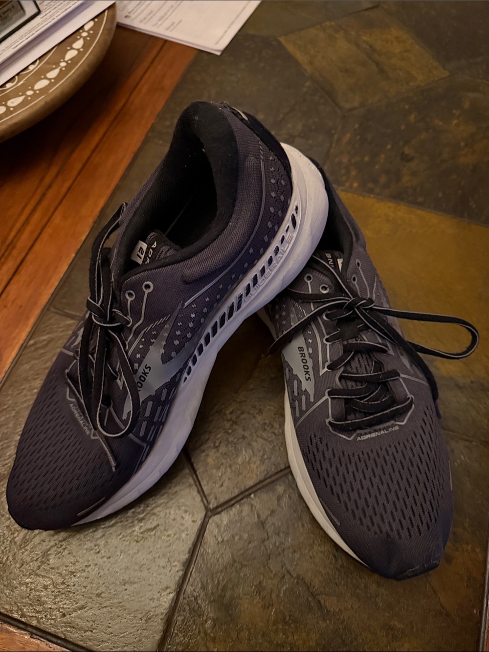 Brooks Adreniline  Running Shoes - Dark Grey and White